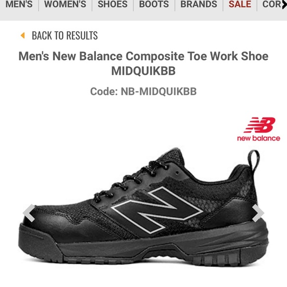 Women's New Balance Composite Toe Work Shoe , size 6. Wide Black/gray. EUC - Picture 8 of 8